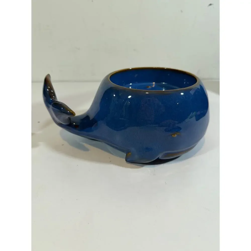Bath And Body Works Ceramic Blue Whale 3-wick Candle Holder